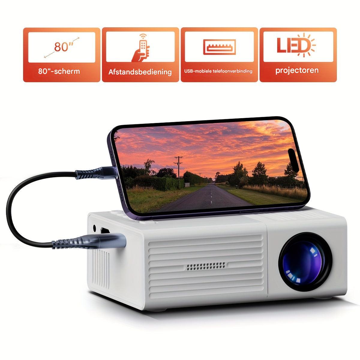 Ultra-Compact Mini Projector (3000 Lumens) - LumoBeam