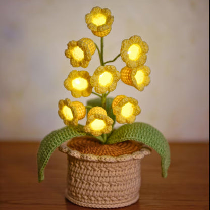 Romantic LED Crocheted Lily of the Valley – Glowing Knit Flower for Valentine’s Day