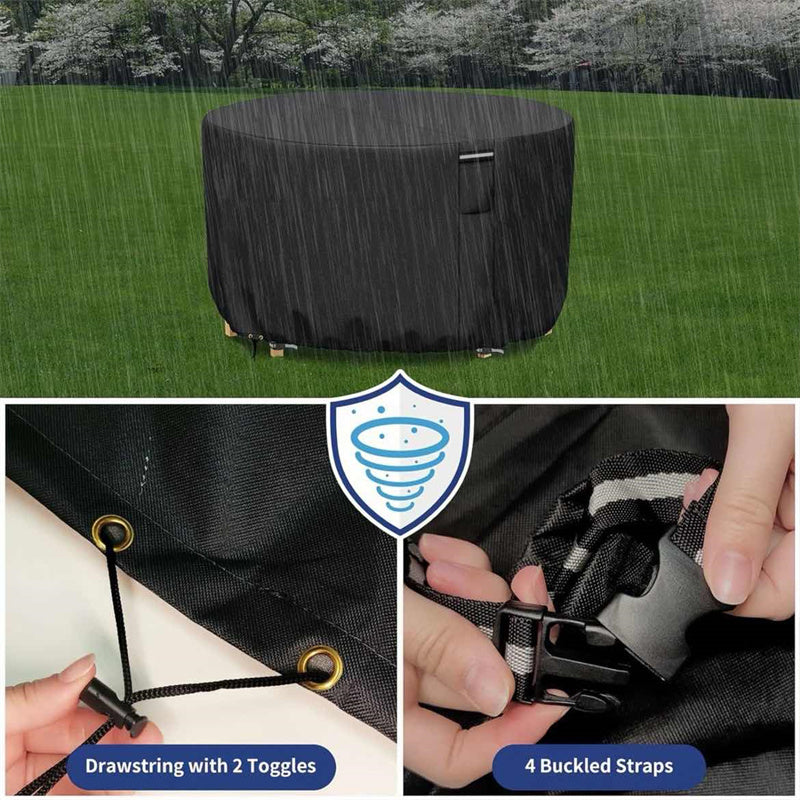 Vellor UV-Resistant Round Waterproof Garden Furniture Cover