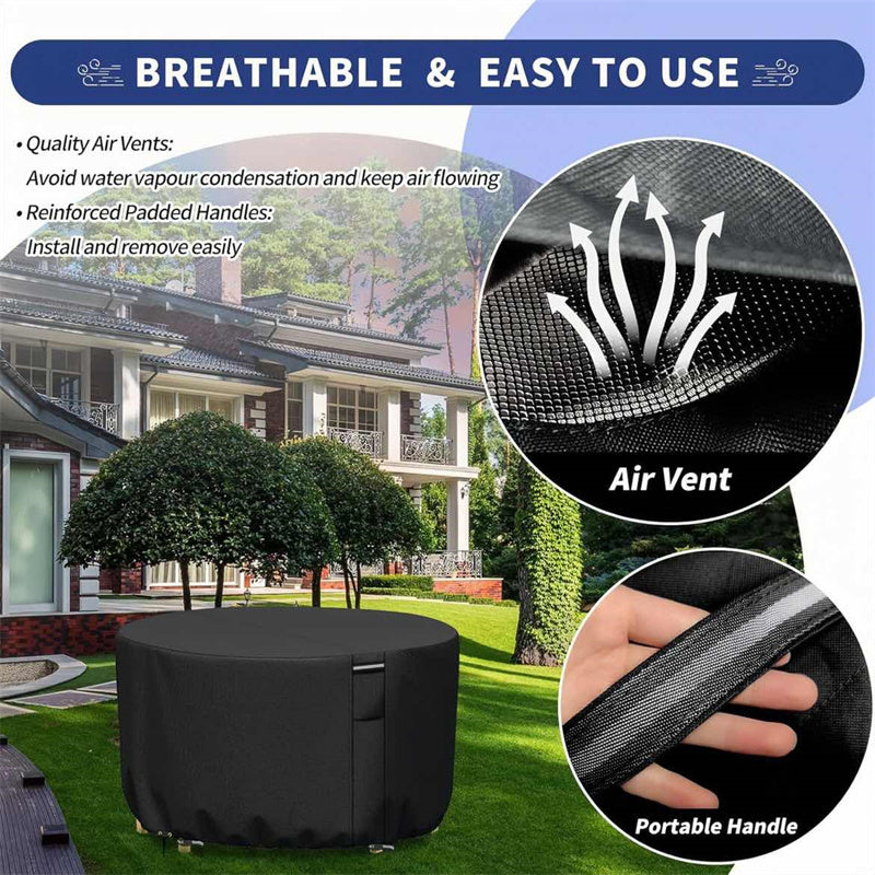 Vellor UV-Resistant Round Waterproof Garden Furniture Cover