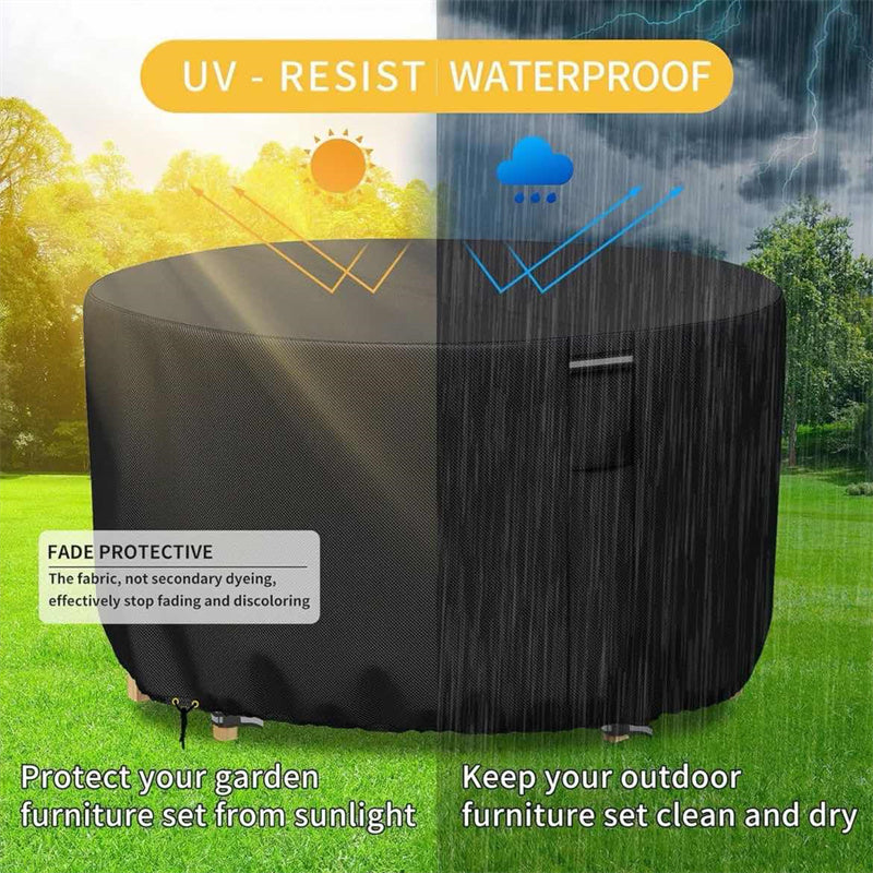 Vellor UV-Resistant Round Waterproof Garden Furniture Cover
