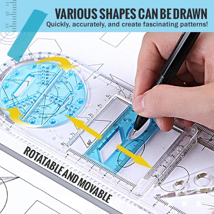 VeloDraw — Multi-Tool Geometric Drawing Ruler with 14 Shapes
