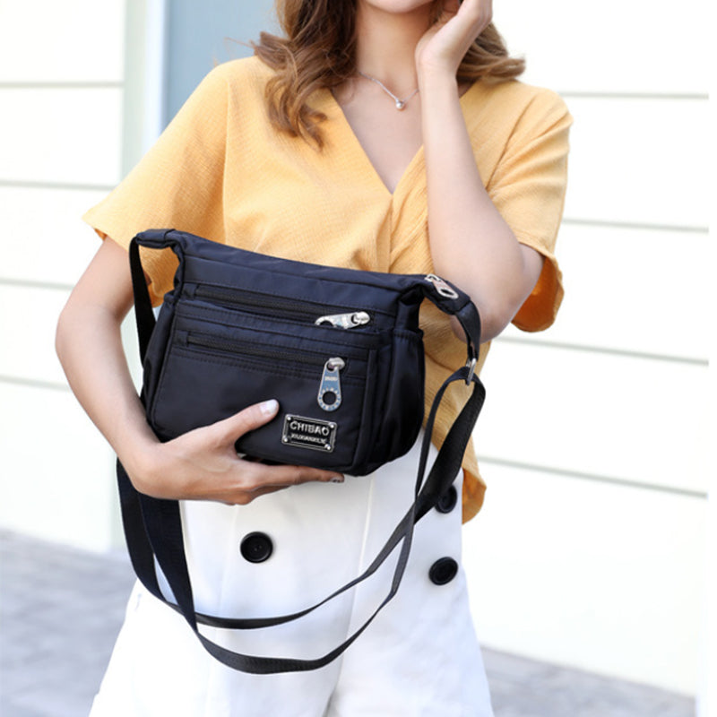 Versatile Crossbody Bag Made of Nylon Fabric