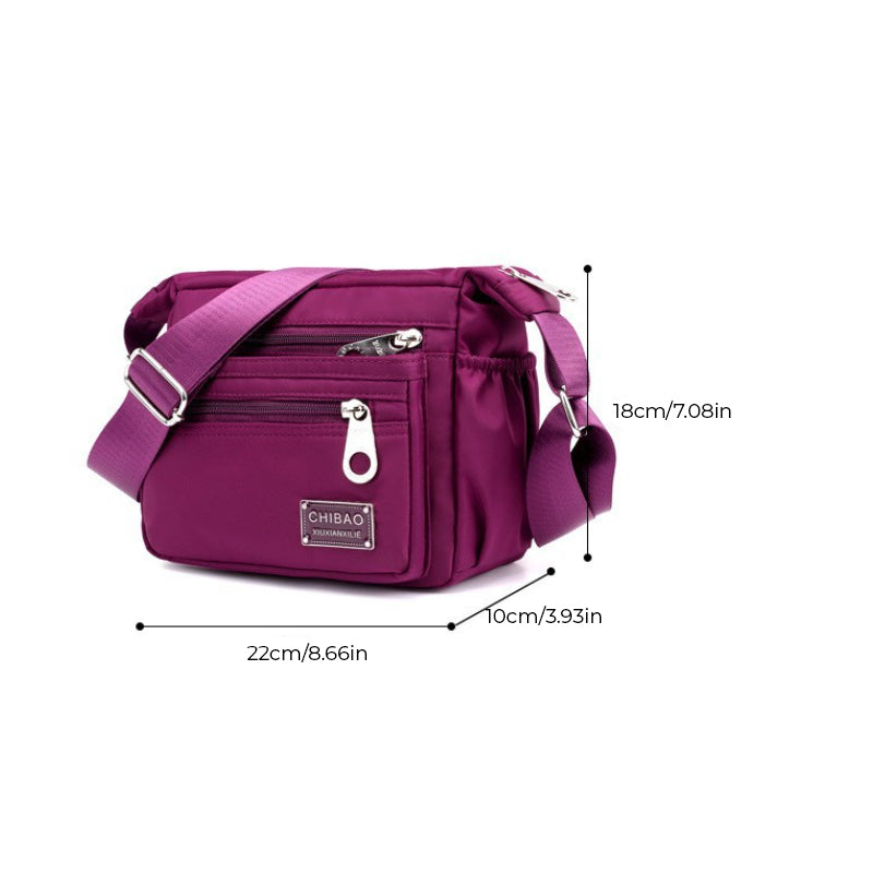 Versatile Crossbody Bag Made of Nylon Fabric