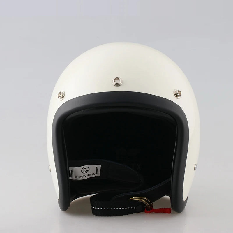 Vintage Low Profile Motorcycle Helmet DOT and ECE Certified