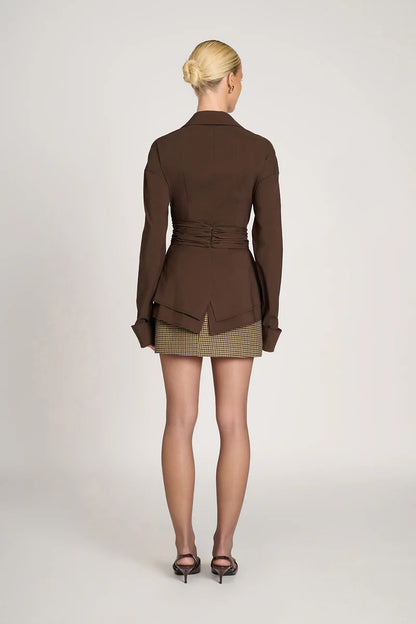 VioraLuxe™ Draped Waist Shirt — Shape Your Figure, Own the Room