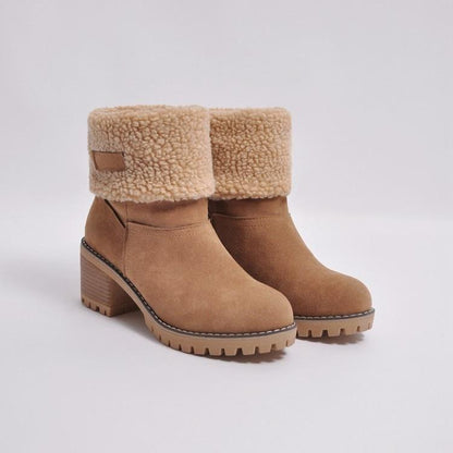 Warm Snow Boots with Faux Fur Lining - Stylish and Comfortable