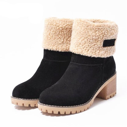 Warm Snow Boots with Faux Fur Lining - Stylish and Comfortable