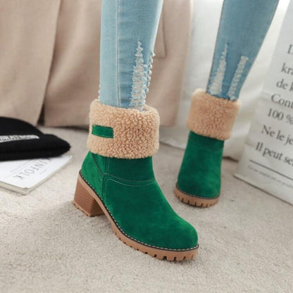 Warm Snow Boots with Faux Fur Lining - Stylish and Comfortable