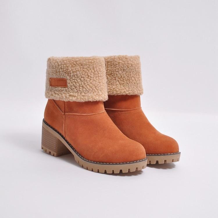 Warm Snow Boots with Faux Fur Lining - Stylish and Comfortable