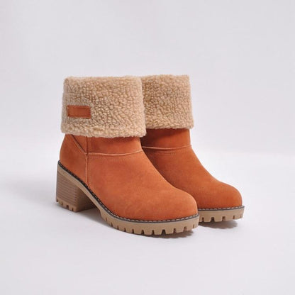 Warm Snow Boots with Faux Fur Lining - Stylish and Comfortable