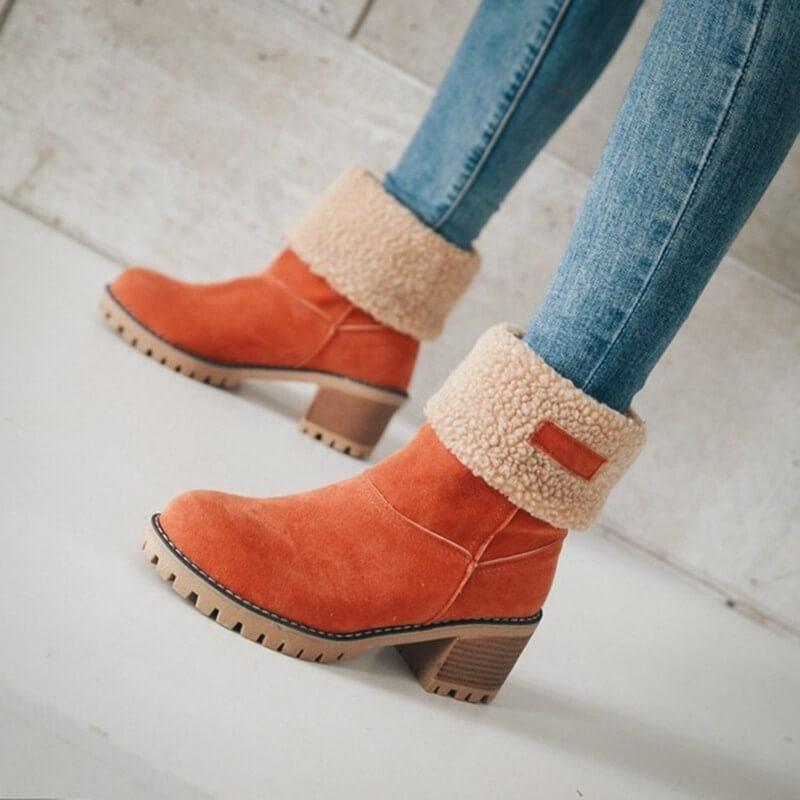 Warm Snow Boots with Faux Fur Lining - Stylish and Comfortable