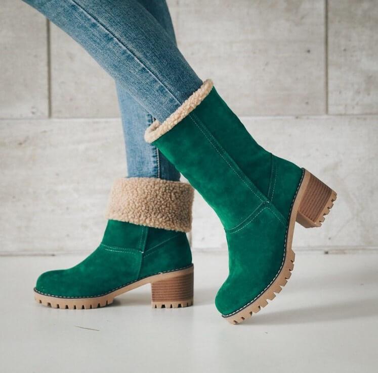 Warm Snow Boots with Faux Fur Lining - Stylish and Comfortable