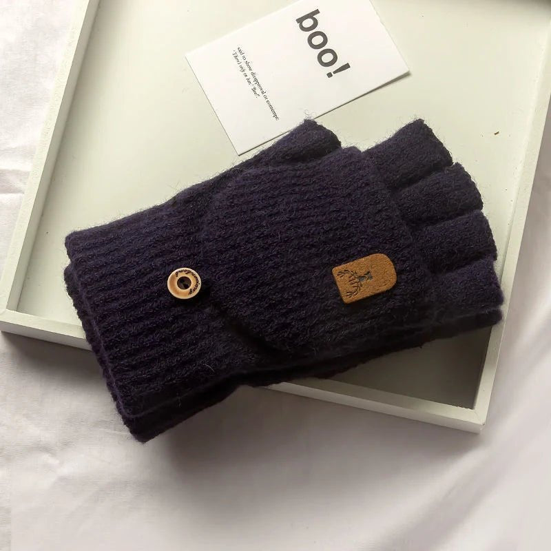 WARMTOUCH | Tech-ready fingerless knit winter gloves