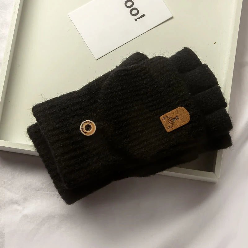 WARMTOUCH | Tech-ready fingerless knit winter gloves
