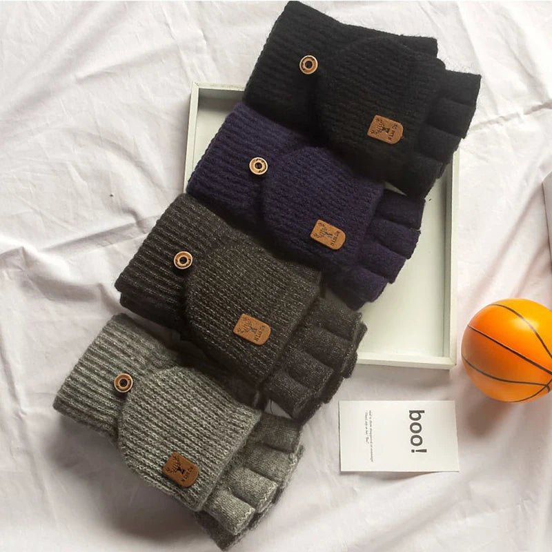 WARMTOUCH | Tech-ready fingerless knit winter gloves