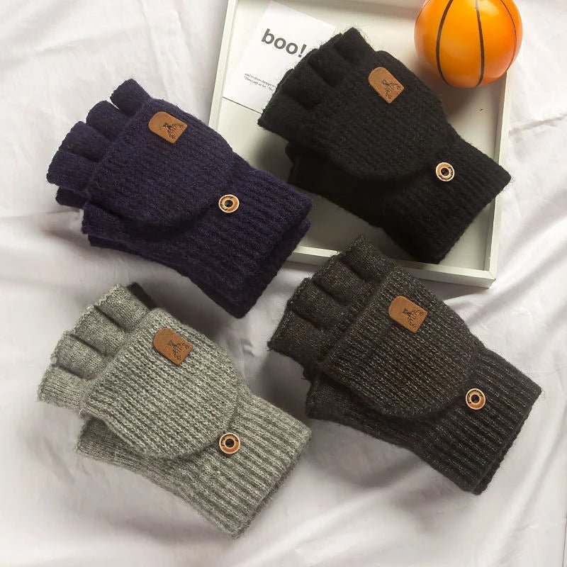 WARMTOUCH | Tech-ready fingerless knit winter gloves