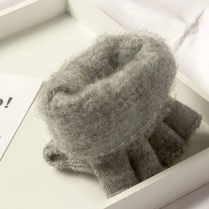 WARMTOUCH | Tech-ready fingerless knit winter gloves
