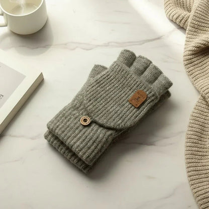 WARMTOUCH | Tech-ready fingerless knit winter gloves