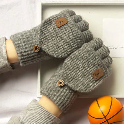 WARMTOUCH | Tech-ready fingerless knit winter gloves