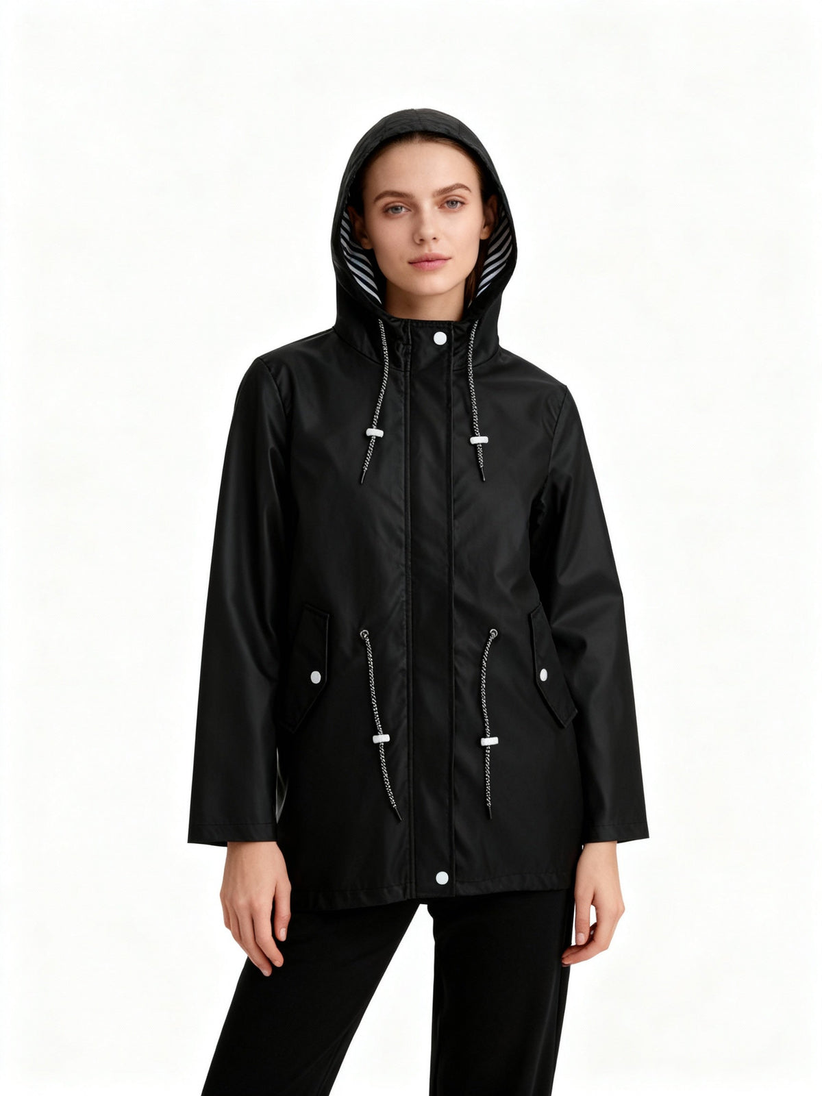 Waterproof Hooded Transitional Coat