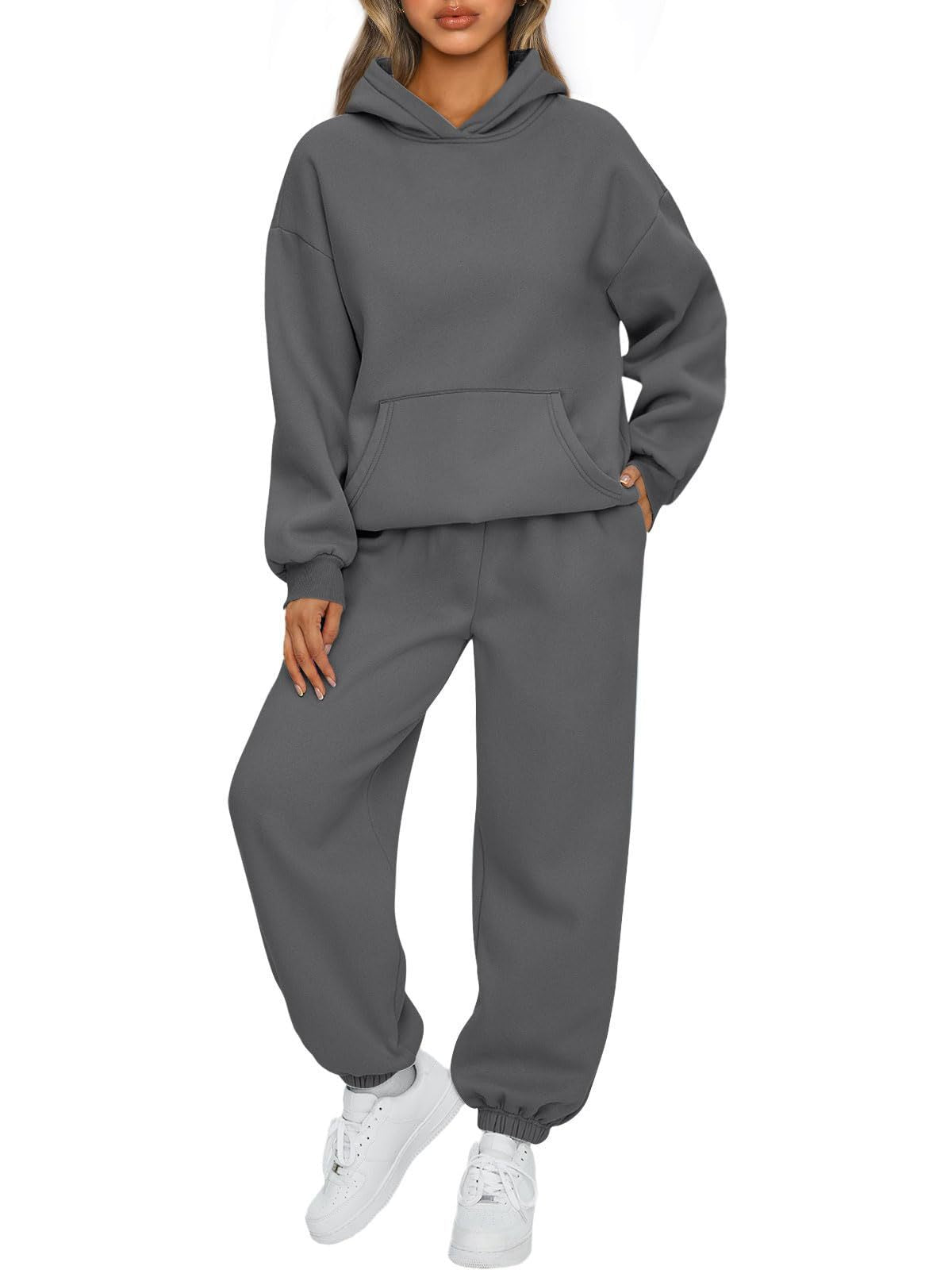 Women's Cozy Hooded Sweatshirt Set