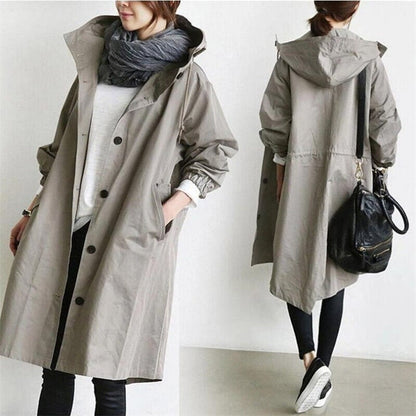 Everyday Hooded Trench Jacket