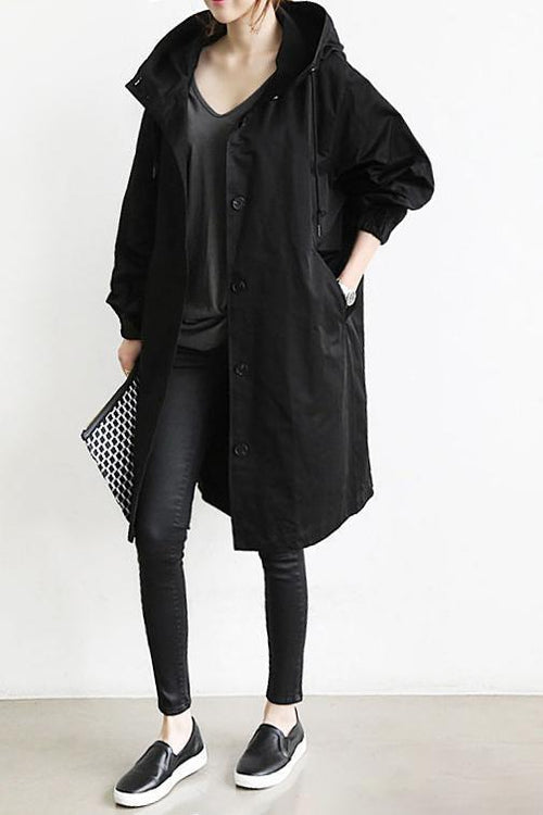 Everyday Hooded Trench Jacket