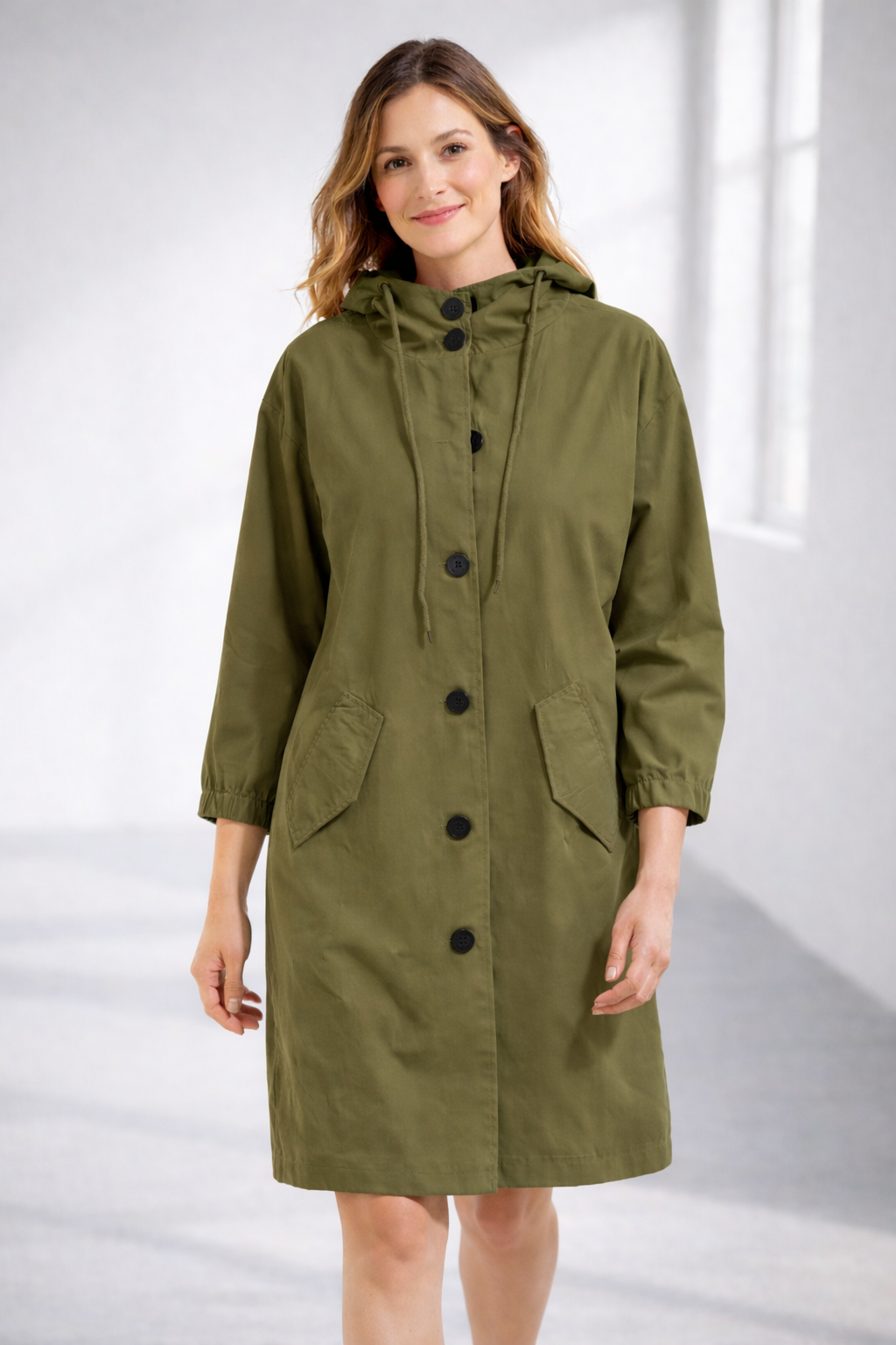 Everyday Hooded Trench Jacket