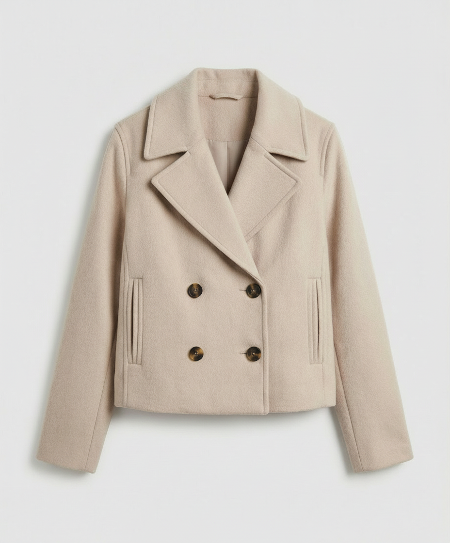 Chic Cropped Double-Breasted Jacket