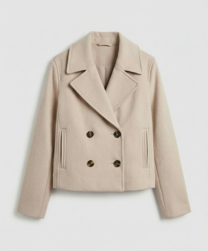 Chic Cropped Double-Breasted Jacket