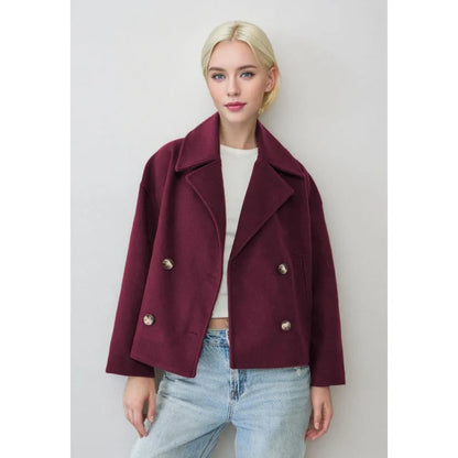 Chic Cropped Double-Breasted Jacket