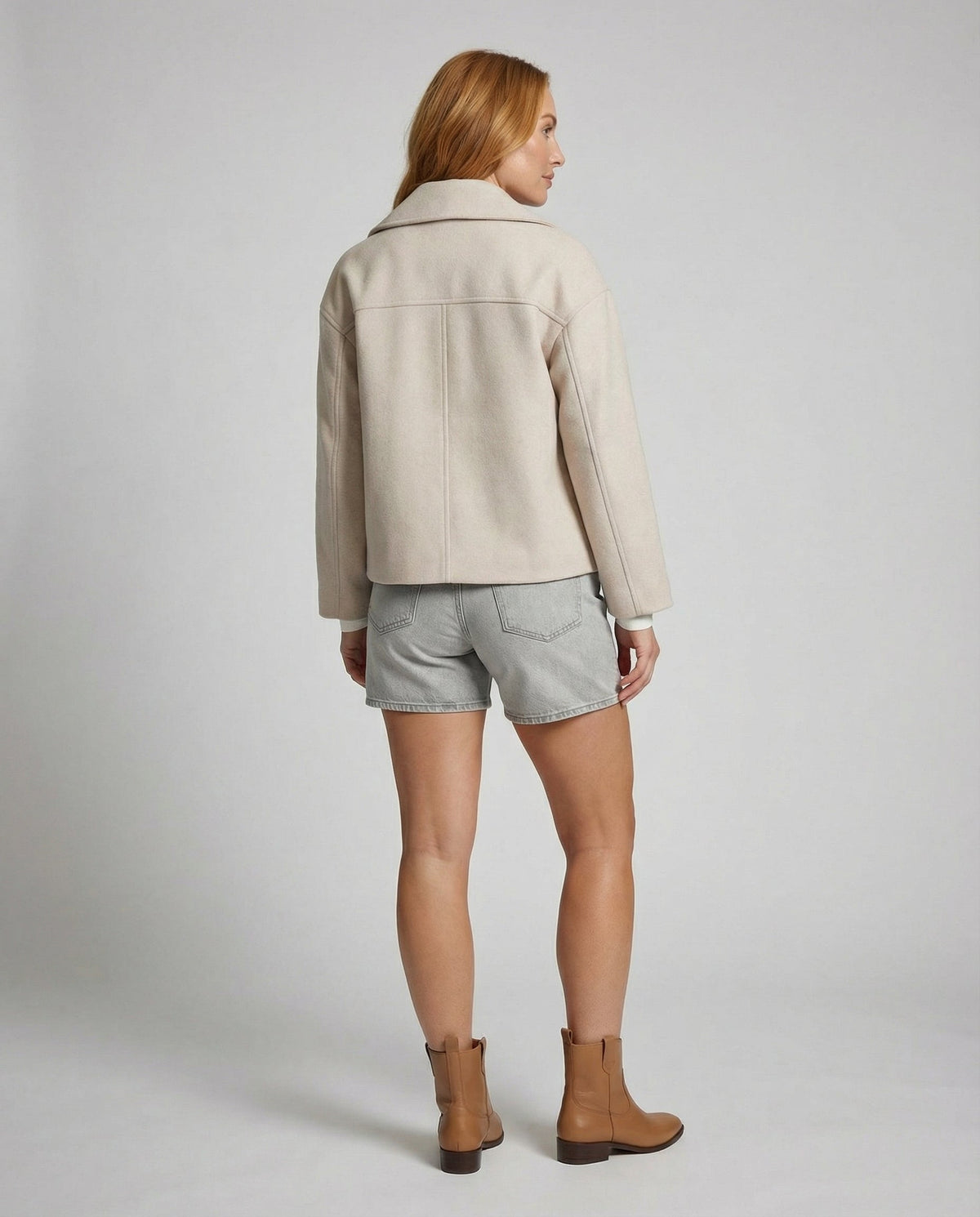 Chic Cropped Double-Breasted Jacket