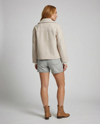 Chic Cropped Double-Breasted Jacket