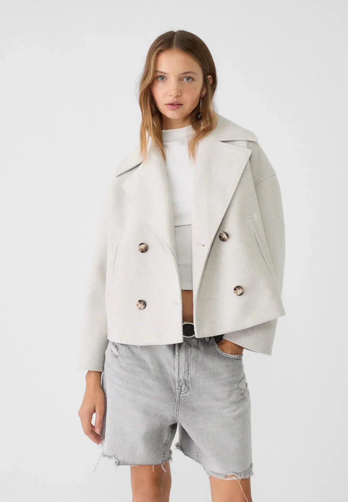Chic Cropped Double-Breasted Jacket