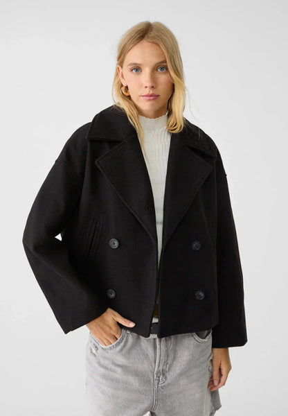 Chic Cropped Double-Breasted Jacket