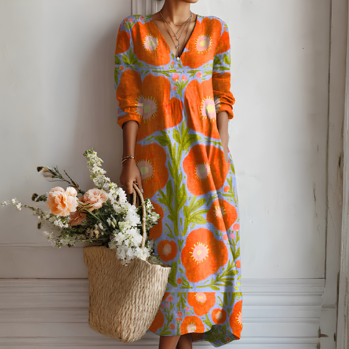 Women's Long-Sleeved Dress