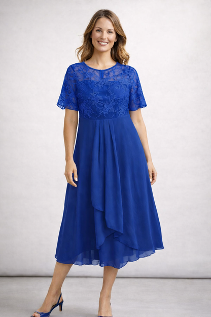 Women's Elegant Lace Midi Dress