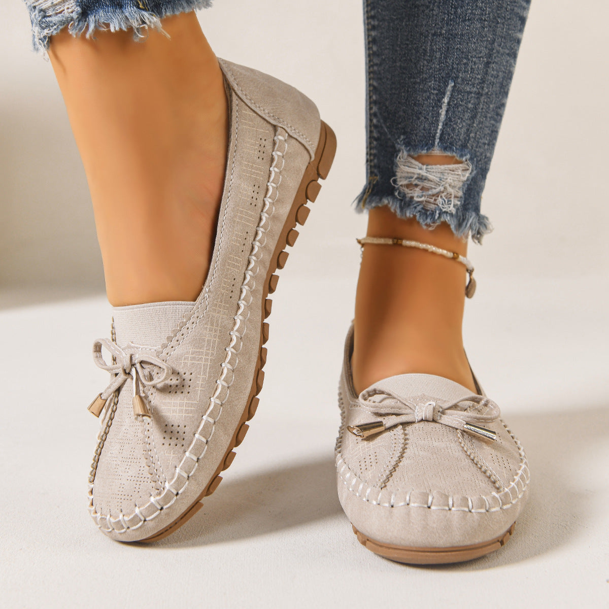Women's Orthopedic Wide Fit Slip-On Loafers with Cushioned Comfort