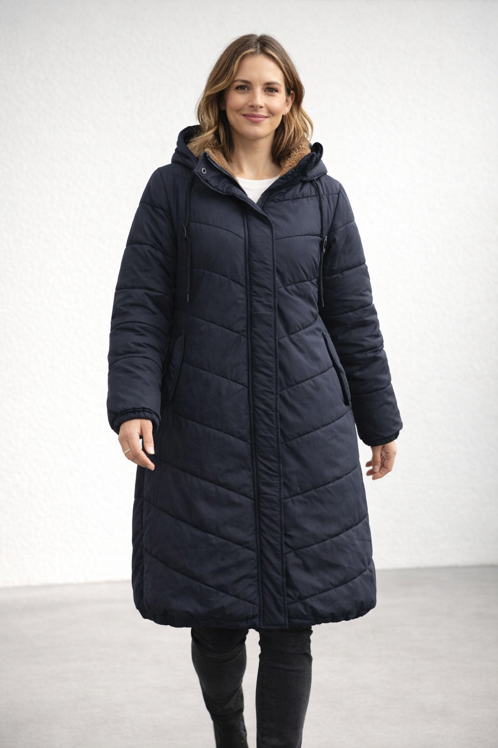 Women's Cozy Quilted Hooded Coat