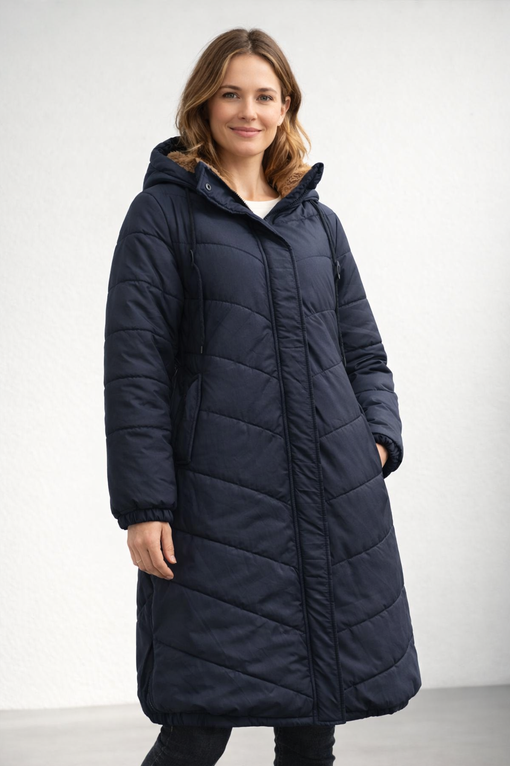 Women's Cozy Quilted Hooded Coat