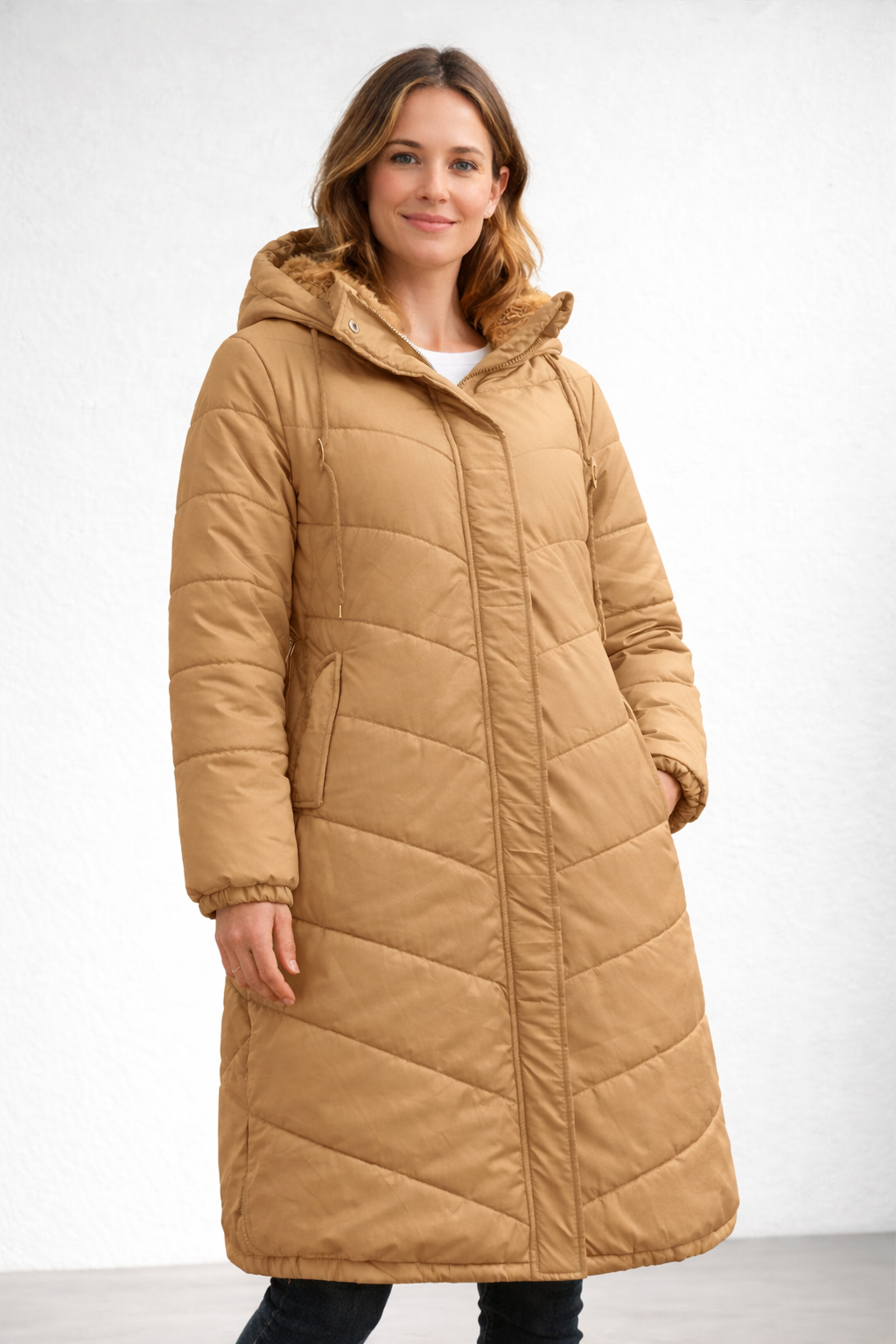 Women's Cozy Quilted Hooded Coat