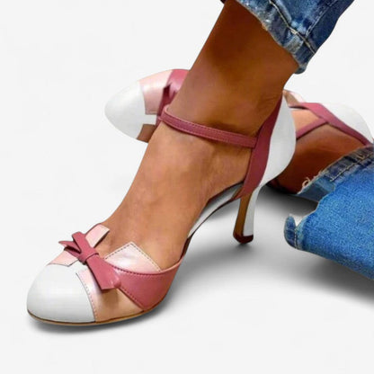 Women's Round Toe Heels with Adjustable Straps