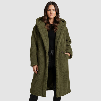 Cozy Hooded Longline Coat