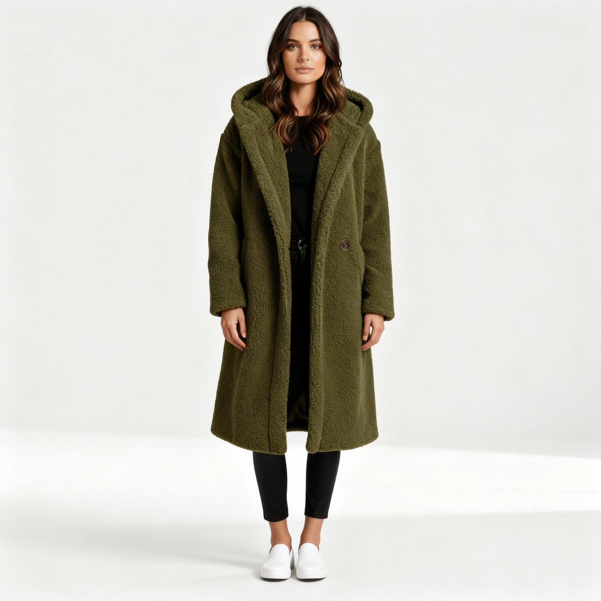Cozy Hooded Longline Coat