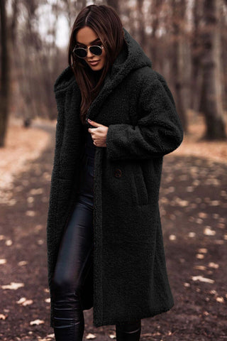 Cozy Hooded Longline Coat
