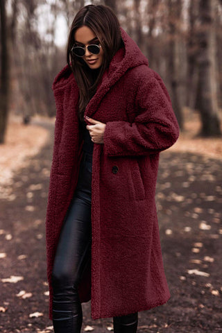 Cozy Hooded Longline Coat