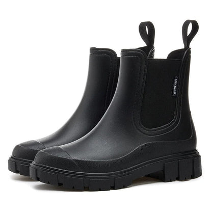 Women's Waterproof Ankle Boots - Stylish Non-Slip Rain Boots