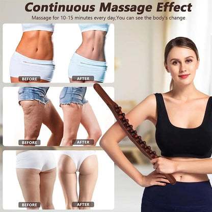 WOOLEASE – Gua Sha Massage Stick made of Natural Wood