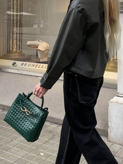 Woven Handbag Small – Compact and Elegant Braided Bag